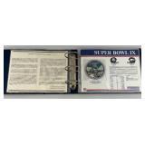 Vintage Collectible Super Bowl Patch Collection Album With Patches
