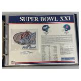 Vintage Collectible Super Bowl Patch Collection Album With Patches