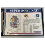 Vintage Collectible Super Bowl Patch Collection Album With Patches