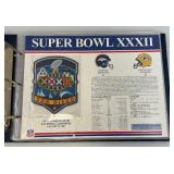 Vintage Collectible Super Bowl Patch Collection Album With Patches