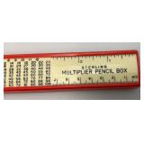 Misc. Cool Collectibles Including Miniature Lyondell Petrochemical Company Oil Jug Tape Measure, Sterling Multiplier Pencil Box & More