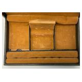 Vintage Jewelry Box With Misc. Earrings, Cuff Links And More