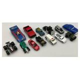 Misc. Vintage Toys Including ERTL Die-Cast Ford Tractor Loader Backhoe (NEW), Slot Car Track With Cars (Missing Some Track) And More