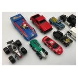 Misc. Vintage Toys Including ERTL Die-Cast Ford Tractor Loader Backhoe (NEW), Slot Car Track With Cars (Missing Some Track) And More