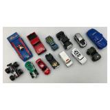 Misc. Vintage Toys Including ERTL Die-Cast Ford Tractor Loader Backhoe (NEW), Slot Car Track With Cars (Missing Some Track) And More