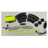 Misc. Vintage Toys Including ERTL Die-Cast Ford Tractor Loader Backhoe (NEW), Slot Car Track With Cars (Missing Some Track) And More