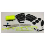 Misc. Vintage Toys Including ERTL Die-Cast Ford Tractor Loader Backhoe (NEW), Slot Car Track With Cars (Missing Some Track) And More