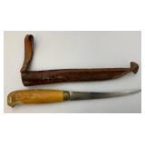 Vintage Metal Tool Box With Very Old Tools And Newer Jumper Cables