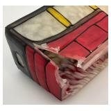 Vintage Brass And Glass Automobile Lamp (Glass Shade Missing A Piece In Back Corner, See Pictures) And Duck Adorned Lamp