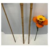 Misc. Back Yard Items including Metal Flower Sculpture, Tiki Torches And More