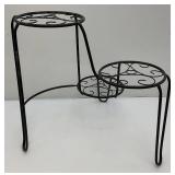 Decorative Three Tier Wrought iron Plant Stand 19" x 18" x 16"