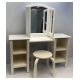 Small Childs Vanity And Chair 38" L  x 41" H x 11" W