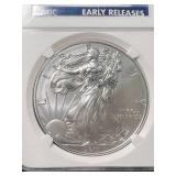 2011 AMERICAN SILVER EAGLE NGC MS70 25TH ANNIVERSARY