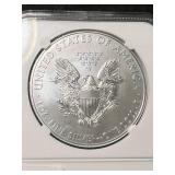 2011 AMERICAN SILVER EAGLE NGC MS70 25TH ANNIVERSARY