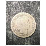 1906 US BARBER DIME