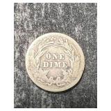 1906 US BARBER DIME