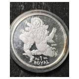 1 TROY OZ .999 FINE SILVER 2000 GIBRALTAR ROUND IN AIRTITE
