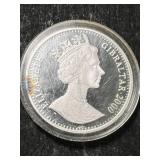 1 TROY OZ .999 FINE SILVER 2000 GIBRALTAR ROUND IN AIRTITE