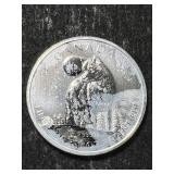 2011 CANADIAN WOLF 1 TROY OZ .9999 FINE SILVER