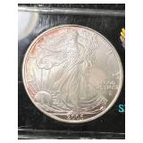 2006 AMERICAN SILVER EAGLE 1 TROY OZ .999 FINE SILVER IN CASE