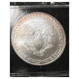 2006 AMERICAN SILVER EAGLE 1 TROY OZ .999 FINE SILVER IN CASE