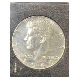 1966 US PROOF KENNEDY HALF DOLLAR IN CASE
