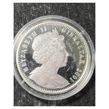 1 TROY OZ .999 FINE SILVER 2001 GIBRALTAR ROUND IN AIRTITE