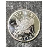 HALF TROY OZ .999 FINE SILVER SUNSHINE MINTING ROUND