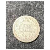 1913 US BARBER DIME