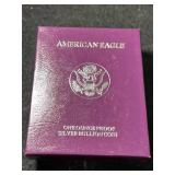 1990 PROOF AMERICAN SILVER EAGLE IN ORIGINAL MINT BOX