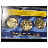 CALVIN COOLIDGE PRESIDENTIAL 3 COIN SET