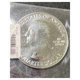 5 TROY OZ .999 FINE SILVER WASHINGTON QUARTER DESIGNED ROUND