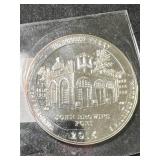 5 TROY OZ .999 FINE SILVER WASHINGTON QUARTER DESIGNED ROUND