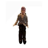 Allan Doll with Checkered Blazer, Beige Shirt & Black Trousers