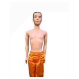 Mattel Vintage 1960s Ken Doll - Orange Satin Pants - Made in USA