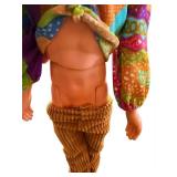 Mattel Ken Doll 1968 - Colorful Psychedelic Shirt & Tan Corduroy Pants