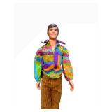 Mattel Ken Doll 1968 - Colorful Psychedelic Shirt & Tan Corduroy Pants
