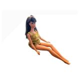 Mattel Francie Barbie Doll - Lime-Green Polka Dot Dress, Long Dark Hair