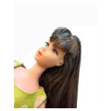 Mattel Francie Barbie Doll - Lime-Green Polka Dot Dress, Long Dark Hair