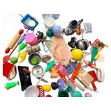 Assorted Plastic Kitchen Utensils & Toys Bulk Lot - Colorful Mix