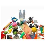 Assorted Plastic Kitchen Utensils & Toys Bulk Lot - Colorful Mix