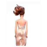 Vintage Barbie Doll - Peach Satin Strapless Jumpsuit, Brown Hair - Vintage
