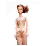 Vintage Barbie Doll - Peach Satin Strapless Jumpsuit, Brown Hair - Vintage