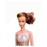 Vintage Barbie Doll - Peach Satin Strapless Jumpsuit, Brown Hair - Vintage