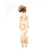 Vintage Barbie Doll - Peach Satin Strapless Jumpsuit, Brown Hair - Vintage