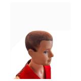 Mattel Ken Doll - Plaid Cropped Top, Red Vest & Beige Trousers