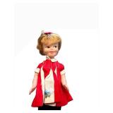 Vintage Penny Bright Doll - Vintage Fashion Doll in Red Dress with White Collar & Cuffs