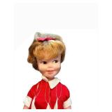 Vintage Penny Bright Doll - Vintage Fashion Doll in Red Dress with White Collar & Cuffs