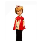 Vintage Penny Bright Doll - Vintage Fashion Doll in Red Dress with White Collar & Cuffs