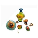 Lucky Locket Kiddle Doll Charm Pendants - Tiny Vintage Figures (Lot of 5)